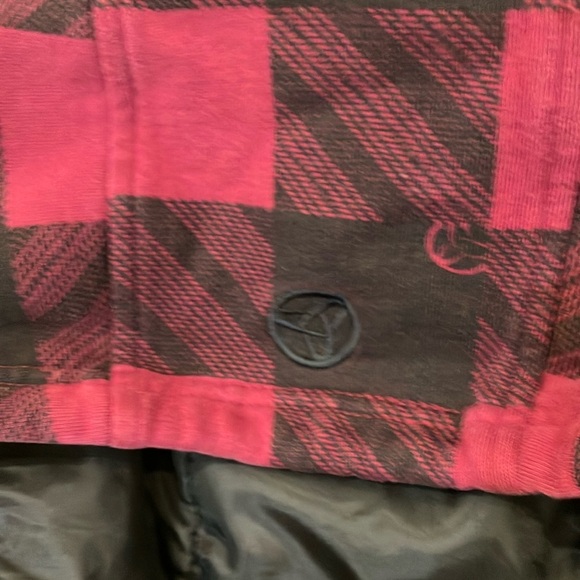 ORB women’s medium Plaid Hooded lined Jacket with lovely large buttons - Picture 4 of 16